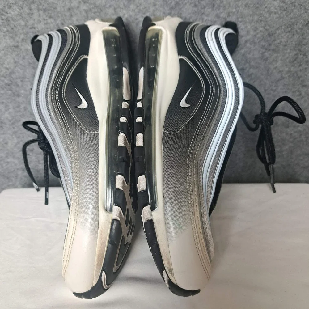 Nike‎ Air Max 97 Shoes Mens Size 10 Silver Black Running Sneakers 921826-016